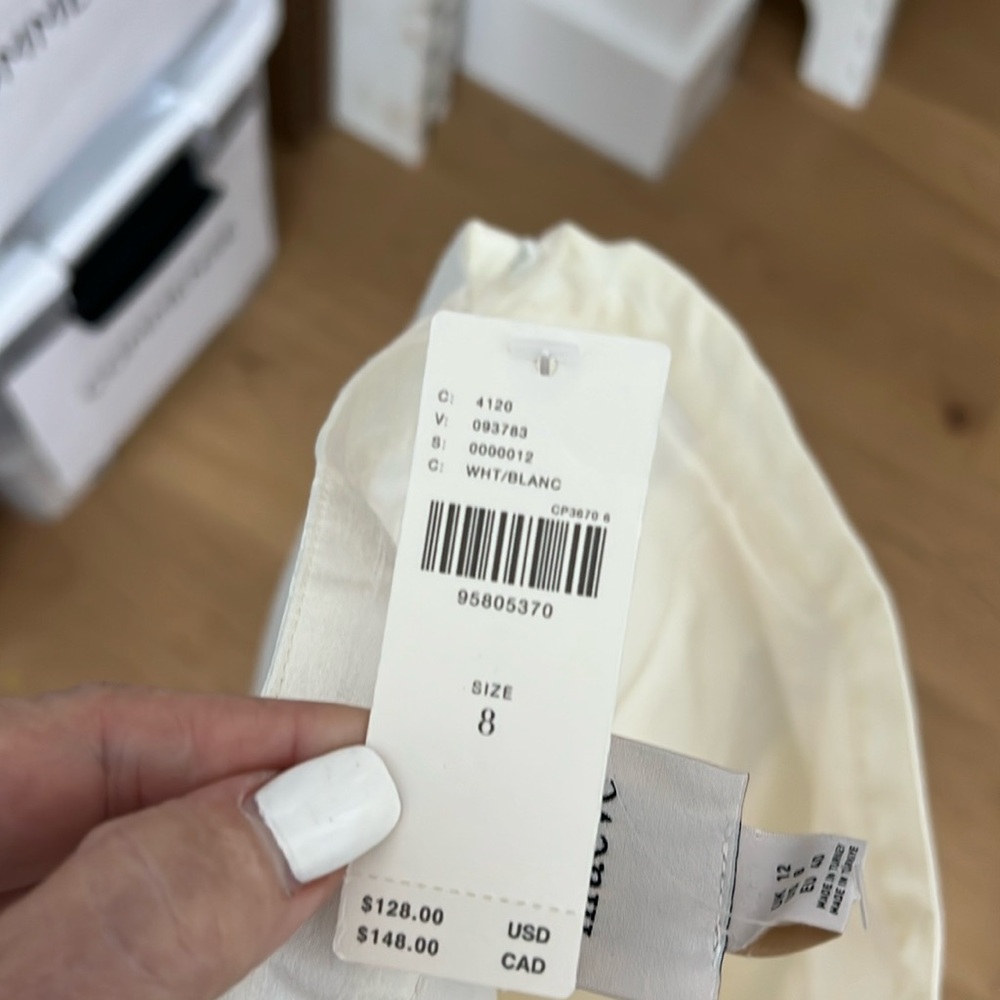 $128 ANTHROPOLOGIE Maeve taffeta mini skirt ivory 4 - Picture 8 of 11